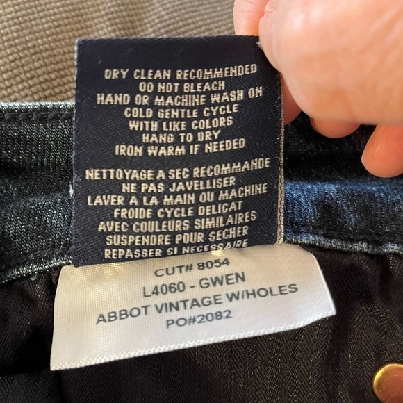 Fidelity denim Gwen high rise skinny Abbot vintage w holes distressed jeans. 29 - Picture 9 of 15